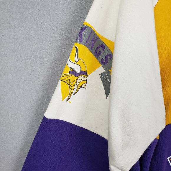 Vintage Size XL Minnesota Vikings Crewneck Sweatshirt Retro Football Helmet Logo - Picture 4 of 11